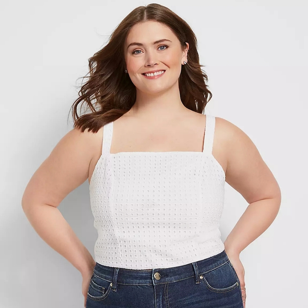 Lane Bryant sz 24, white tank